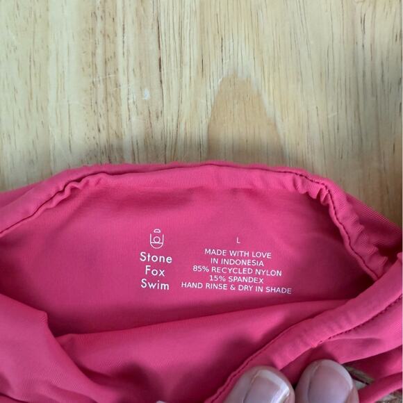 Stone Fox Swim X Revolve River Bikini Bottoms Sunset Pink Size Large - Picture 3 of 4